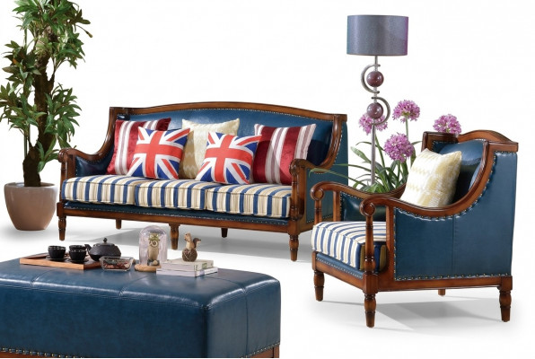 Amerikaanse meubelbankstel USA Set 3+1 zitsbank driezitter fauteuil