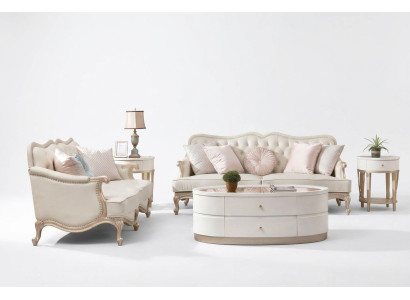 Klassieke Chesterfield bank 3+2 zits bank bankstellen meubels Beige
