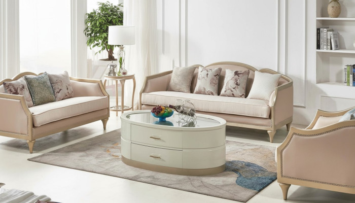 Roomijs salontafel Ovale woonkamertafel Glazen salontafels Meubels