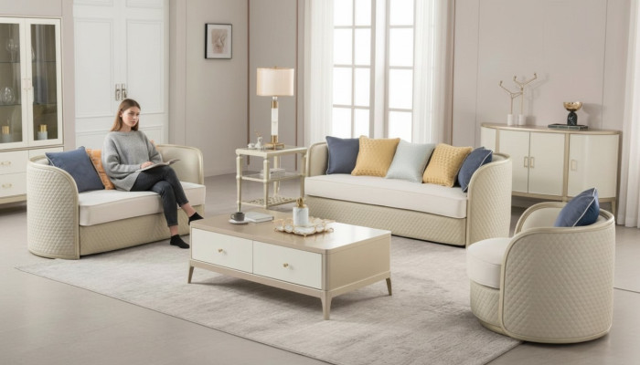 Stoffen bankstel bankstel 3+2+1 zits set Design bank banken modern