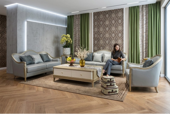 Sofaset 3+2+1 Zitplaatsen Set Design Bank Sofa Bekleding Bankstellen Hotel
