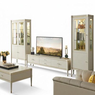 Ontwerp woonkamer wand dressoir 2x kast rtv laag dressoir dressoir 3-delige set.