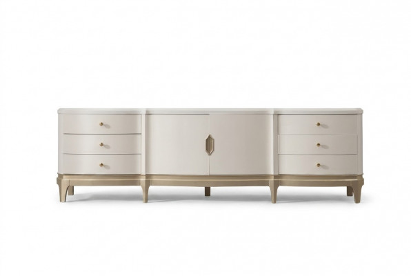 Dressoirkast rtv woonkamer tv hout meubels wit lowboard luxe