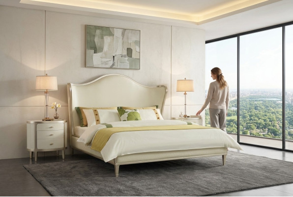 Tweepersoonsbed Bed Wit Bed Modern Bedframe Bedden Bedframe