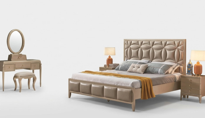 Bekleding Beige Tweepersoonsbedden Bed Bedden Tweepersoonsbed Slaapkamer