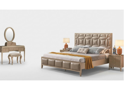 Bekleding Beige Tweepersoonsbedden Bed Bedden Tweepersoonsbed Slaapkamer