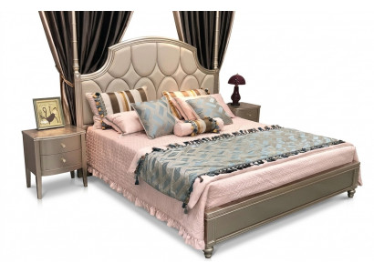 Tweepersoonsbed Luxe bedden Houten bedframes Bedframes Beige design