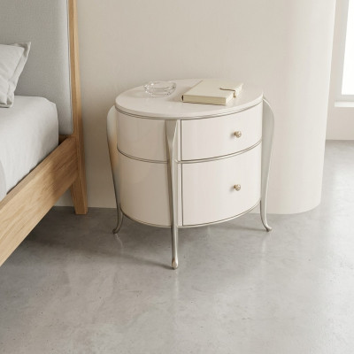 Ronde nachtkastje meubels houten luxe bijzettafel wit meubels nachtkastjes
