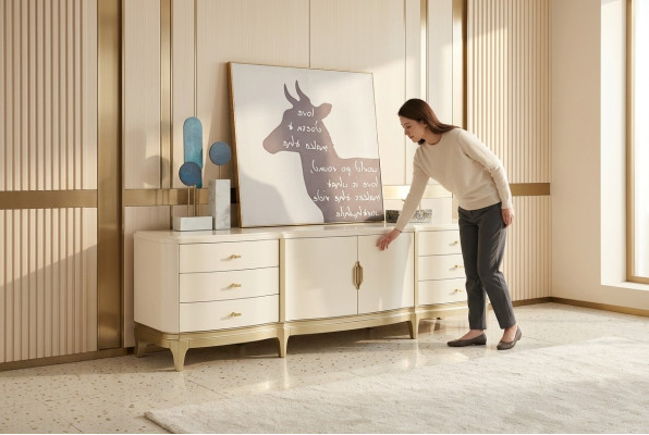 Sideboard Kastplank Plank Meubels Houten kast Wit Sideboard Dressoir