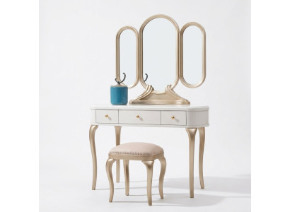 Kaptafel met spiegel luxe console dressoir kruk volledige set