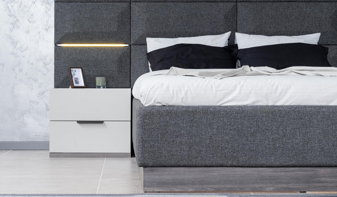 Slaapkamer Bed Nachtkastjes Kledingkast Commode met spiegel Meubelset 5-delig