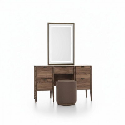 Toilettafelset Console Spiegel materiaal hout Slaapkamermeubels Ontwerphocker
