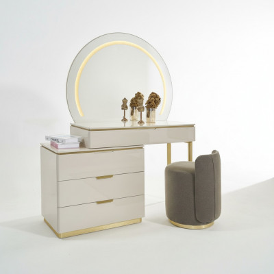 Make-uptafelset Console Spiegel Slaapkamermeubels Ontwerphocker Set Nieuw