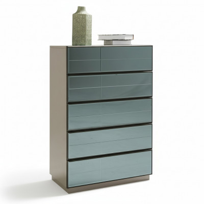 Spiegel Voorkant Commode Kasten Grijze hoge kast Spiegel Sideboard Luxe ontwerp