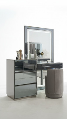 Kaptafel Set Console Slaapkamermeubelen Ontwerp Kruk Luxe Tafel Hout 2-delig