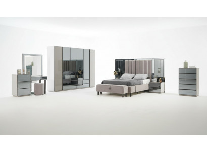 Luxe slaapkamer 8-delige set Complete kamermeubels Bed Nachtkastje Kast Nieuw