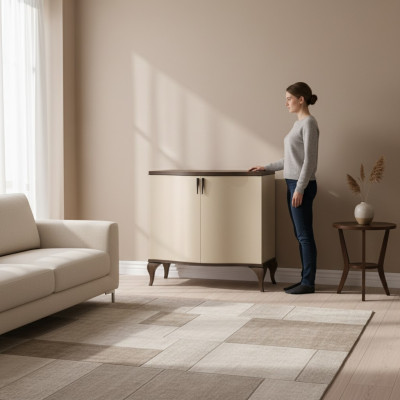 Woonkamerset Woonwand 2-delige set commode dressoir vitrine glazen kast  Woonkamerset Woonwand 2-delige set commode dressoir vitrine glazen kast