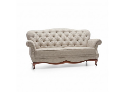 Chesterfield driezitsbank gestoffeerde meubels textielbank banken stof