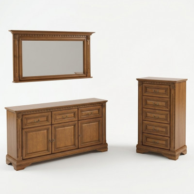 Ladenkast 160cm met spiegel Landhuis stijl Meubels Ladenkasten Dressoir Hout