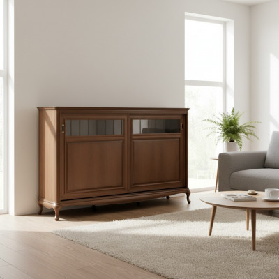 Huisbar Kast Woonkamer Kasten Barglas Vitrine Italiaanse meubels Hout