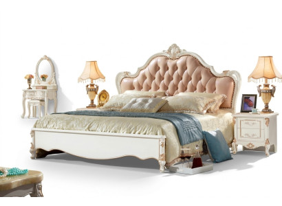 Koninklijk Chesterfield bed Slaapkamermeubilair Bedden 180x200 Leer