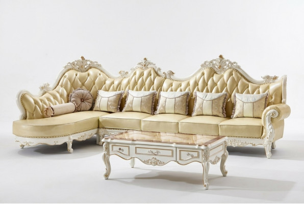 Klassieke Chesterfield bank bankbekleding set hoekbank barok hoek