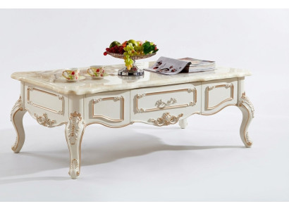 Koninklijke salontafel 130x73 tafel bank bijzettafel tafels wit hout