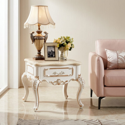 Bijzettafel tafels woonkamer luxe witte tafel meubels salontafel nieuw