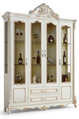 Vitrinekasten Vitrines Hout Luxe Woonkamermeubels Kast Barok