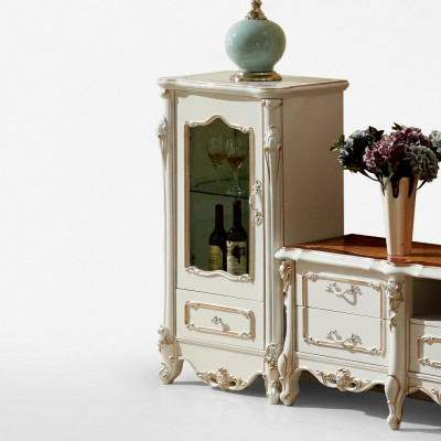 Vitrine Luxe Kast Hout Stijl Wit Glas Nieuw Kasten Glazen Kast