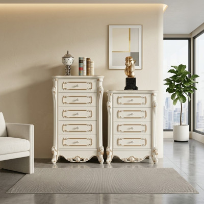 Ladenkast met laden dressoir Ladenkasten Houten hoge kast Sideboard