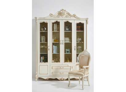 Boekenkast Art Deco kast Vitrinekast Wit Meubels Kasten Hout