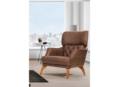 Luxe fauteuil bank gestoffeerd meubilair Chesterfield Design bank leer