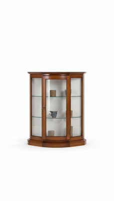 Vitrinen glazen kast Bruin vitrinekast Woonkamer hout Dressoir Luxe meubels Nieuw