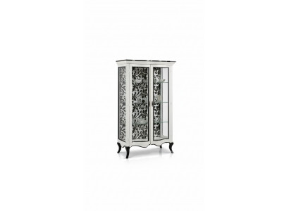 Luxe houten vitrinekast, design dressoir, witte kast, Italiaanse meubels, nieuw.