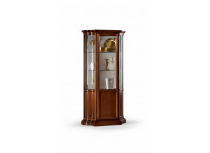 Vitrine Glazen kast Bruin Luxe Italiaanse meubels Vitrinekasten Woonkamer