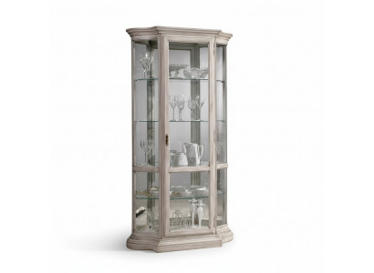 Vitrine Glas kast Wit Luxe Italiaanse meubels Vitrinekasten Woonkamer