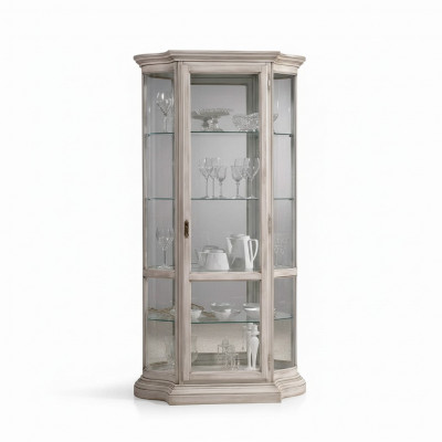 Luxe houten vitrine dressoir ontwerpkasten wit Italiaanse meubels kast nieuw