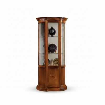 Luxueuze houten vitrinekast buffet Design kasten bruin Italiaanse meubels Nieuwe kast
