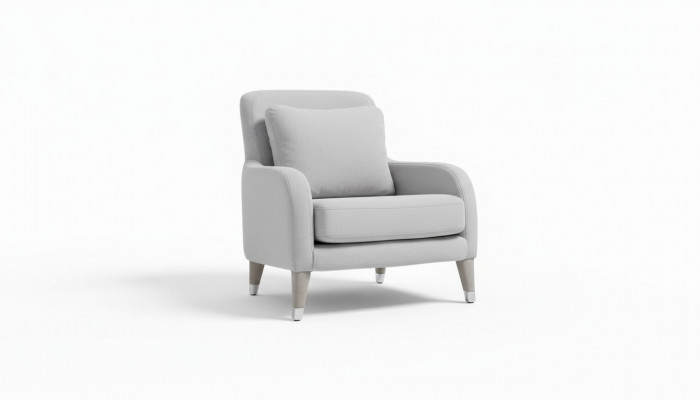 Fauteuil Zitontwerp Woonkamer Bekleding Hout Bekleding Modern Luxe Grijs Nieuw
