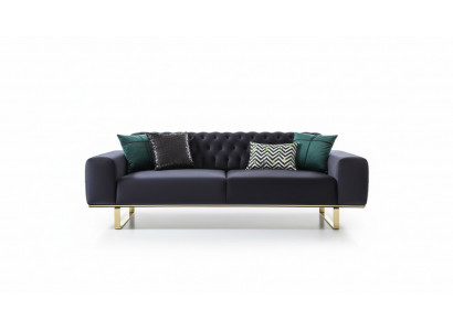 Moderne bank 4 zit ontwerp woonkamer stoffering houtbekleding moderne luxe