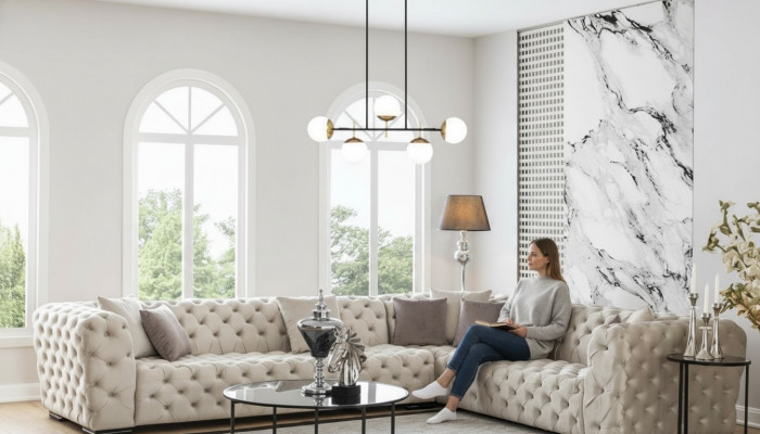 Chesterfield gestoffeerde bankbank bank hoekbank set stoffering luxueuze hoekbanken nieuw