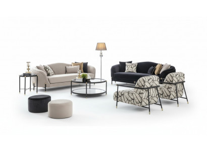 Bankstel 3+3+1+1 Zits Set Design Sofa's Bekleed Banken Moderne Bank Nieuw