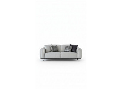 Sofa 3-zits gestoffeerde bank, beige textiel zitontwerp bank banken stof modern nieuw