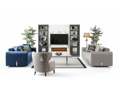 Bankstel 3+3+1 zitplaatsen set design banken gestoffeerde leren banken bank