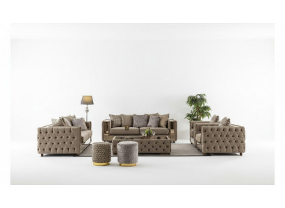 Sofagarnituur Chesterfield Set 3+3+1+1 zitsbank bankstel ontwerp bankstellen