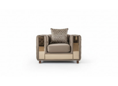 Luxe fauteuil Chesterfield enkelzits klassiek bank meubels inrichting sofa 1-zits