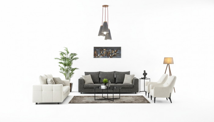 Luxe bankstel Modern Set 3+2+1+1 zitsbank bankstel Design banken