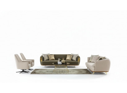 Luxe bankstel Modern set 3+2+1+1 zitsbank bankstel Design bankstellen