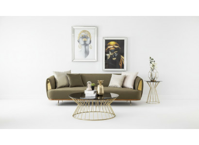 Luxe bankstel 3-zits stof Woonkamer Modern design banken Bekleding Bankstellen
